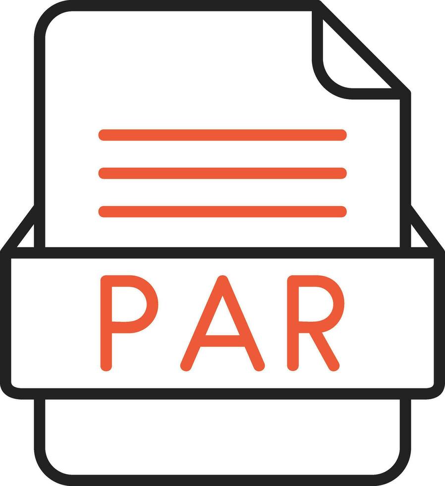 PAR File Format Vector Icon