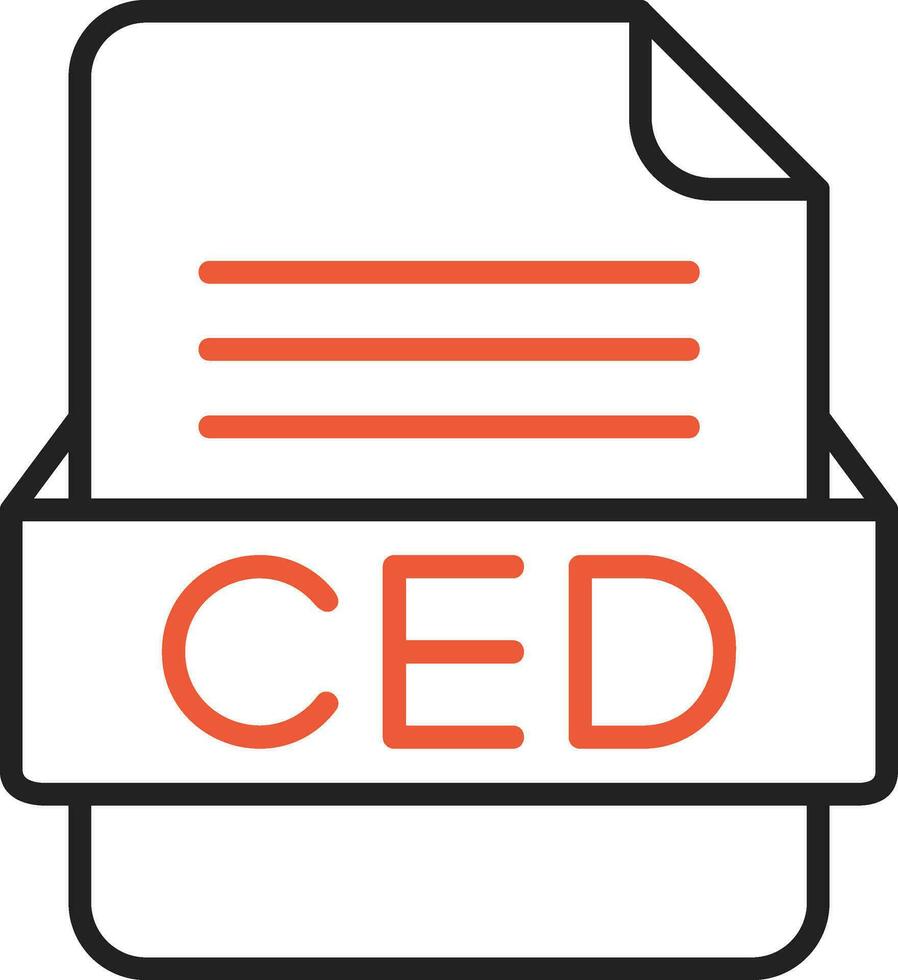 CED File Format Vector Icon