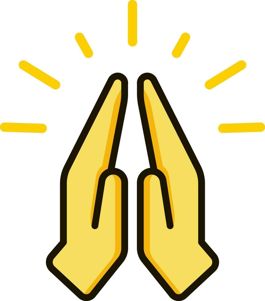 prayer namaste icon emoji sticker vector