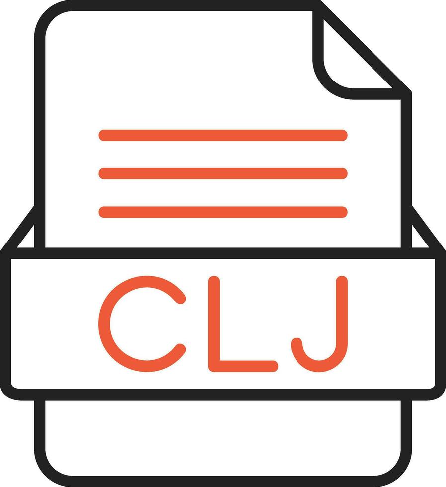 CLJ File Format Vector Icon