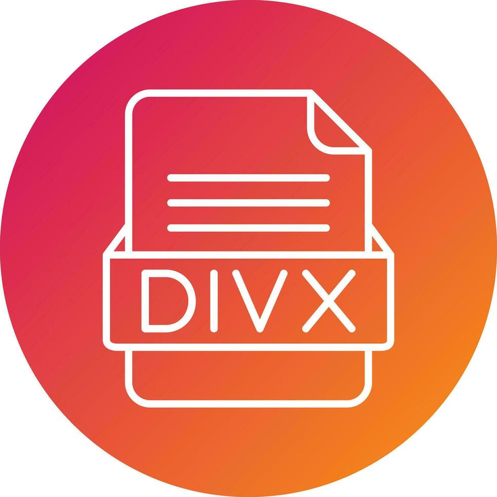 DIVX File Format Vector Icon