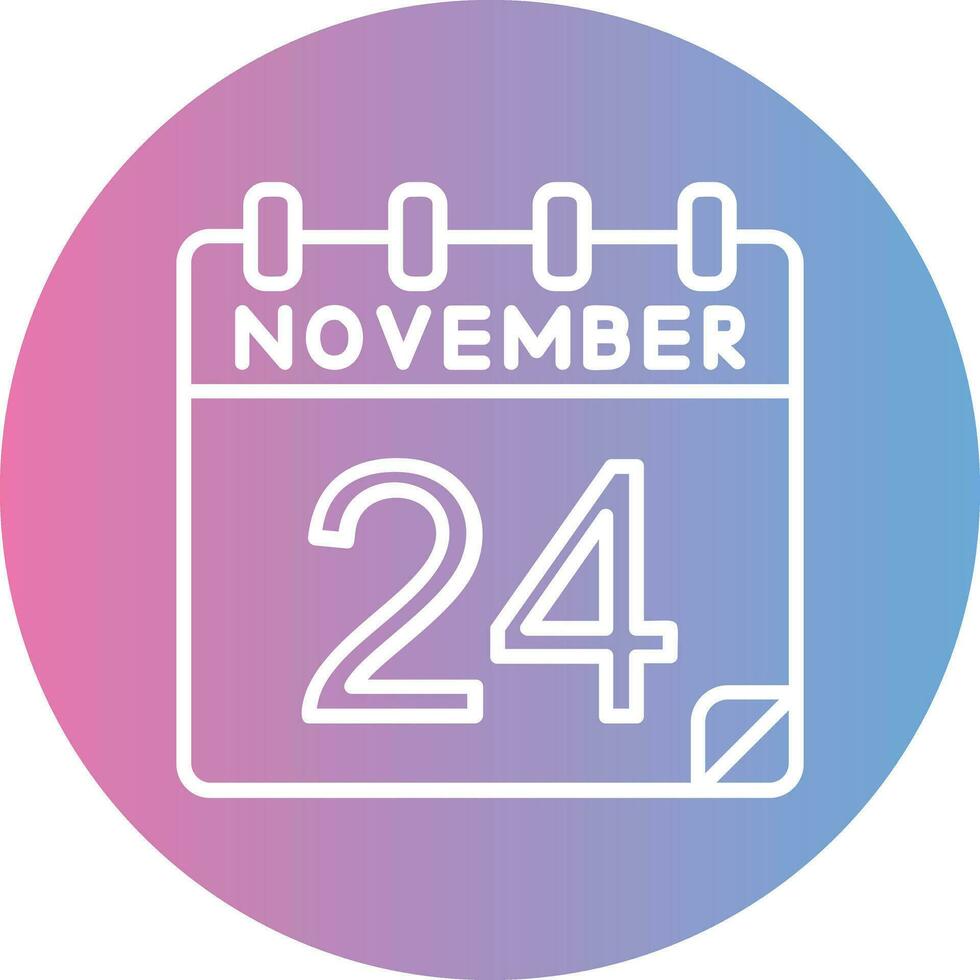 24 noviembre vector icono