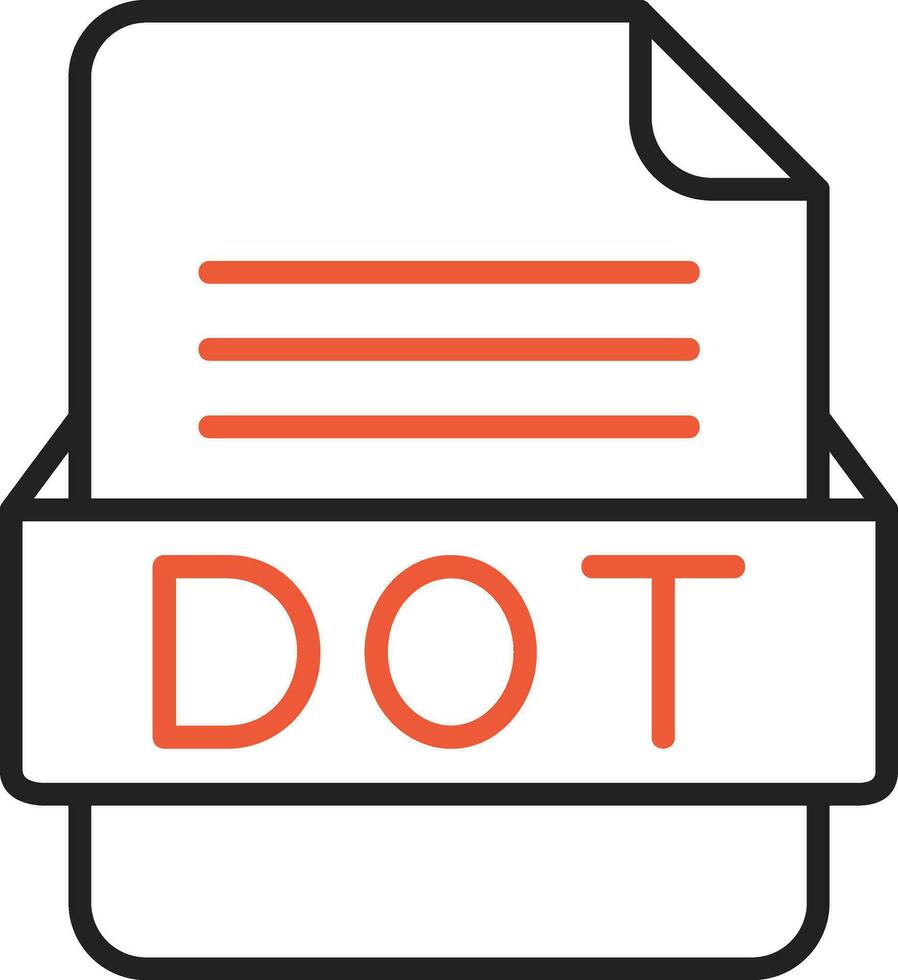 DOT File Format Vector Icon