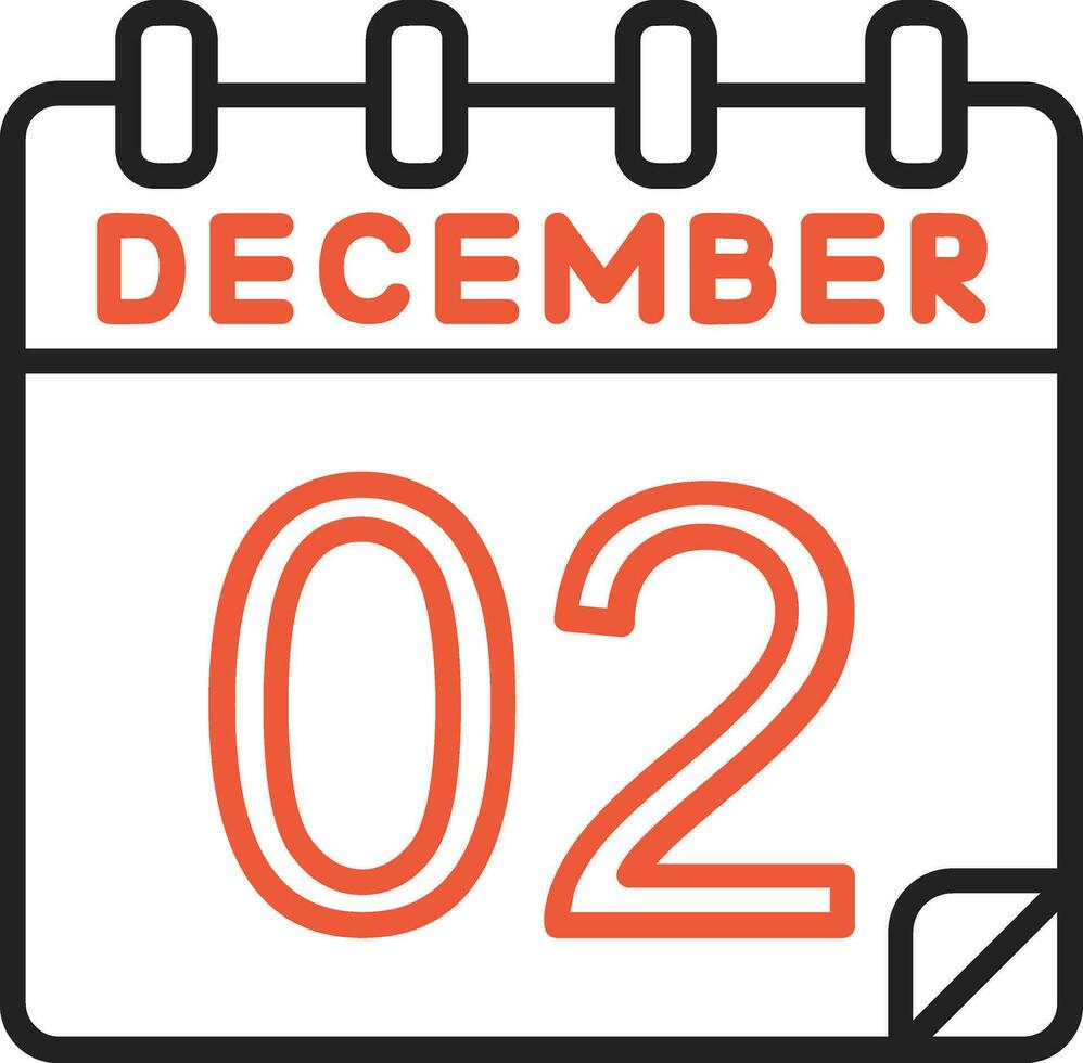 2 December Vector Icon