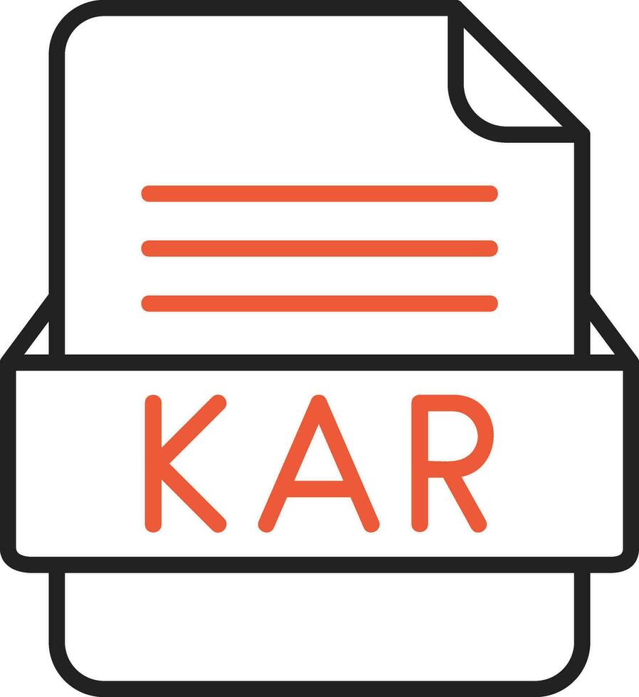 Kar archivo formato vector icono