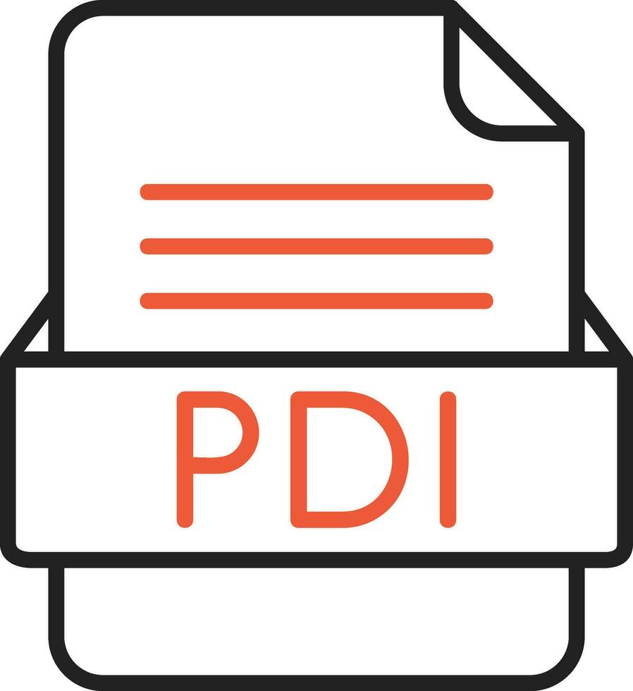 pdi archivo formato vector icono