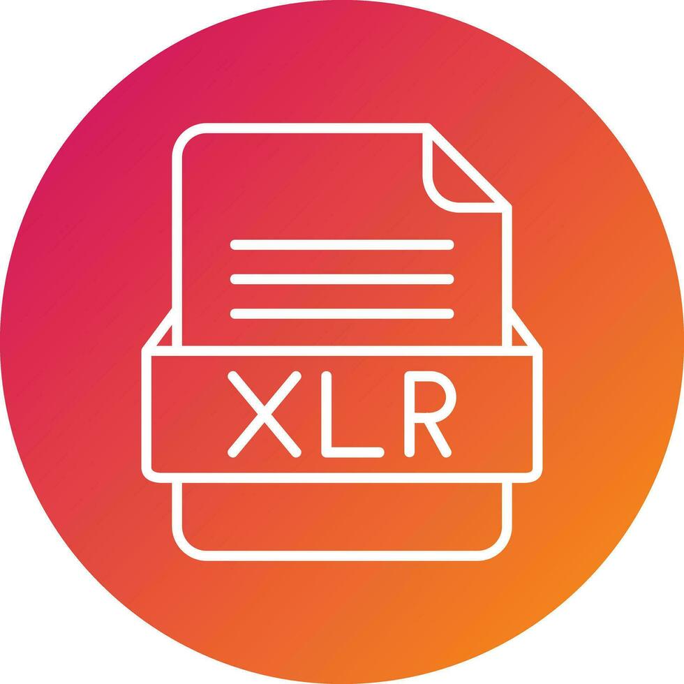 XLR File Format Vector Icon