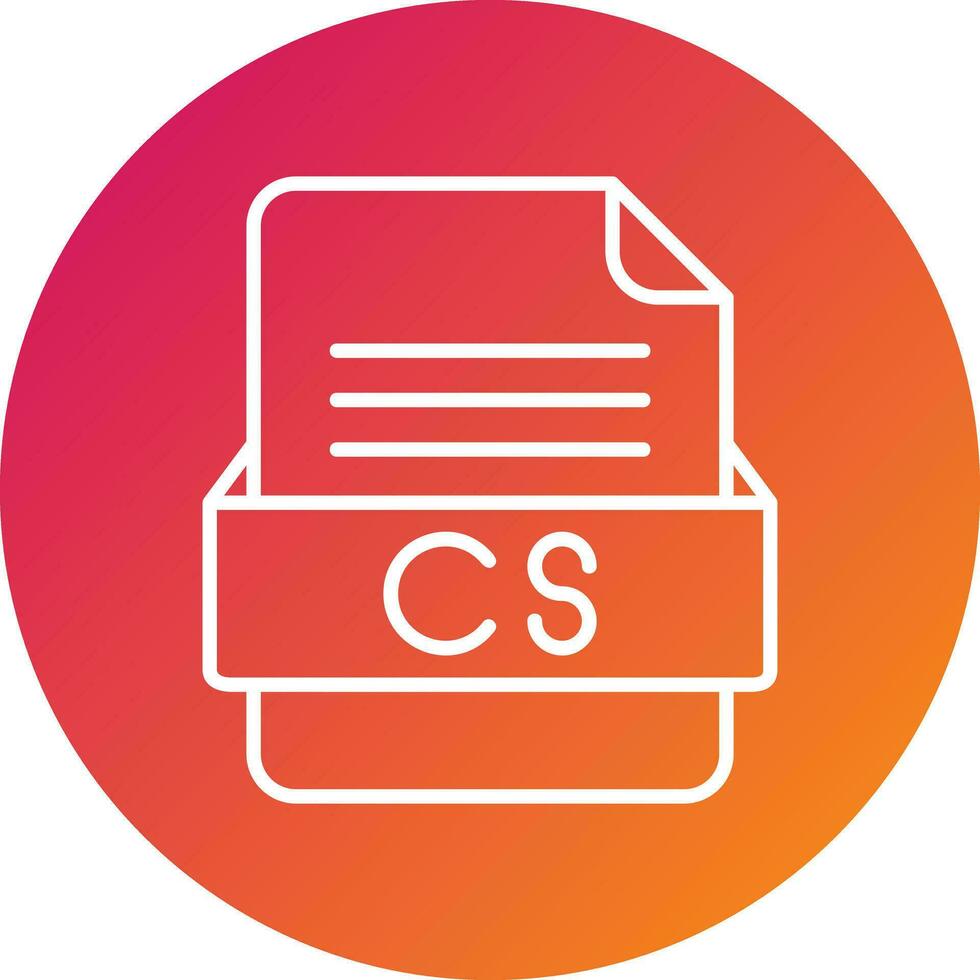 CS File Format Vector Icon