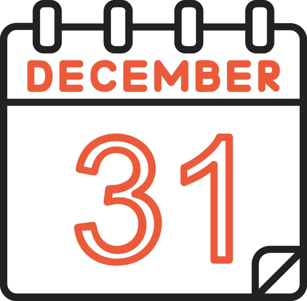 31 December Vector Icon