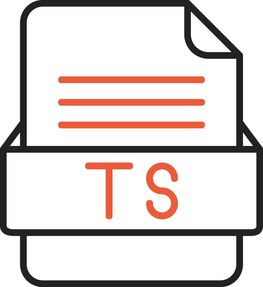 TS File Format Vector Icon