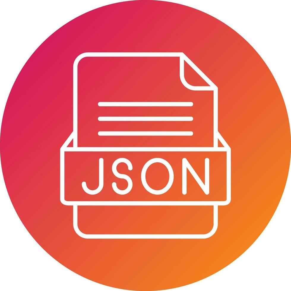 JSON File Format Vector Icon