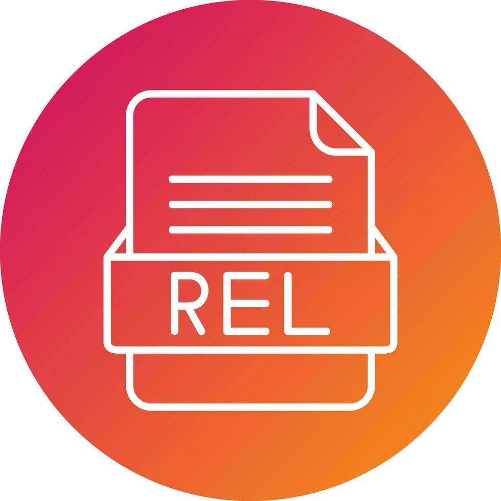 REL File Format Vector Icon