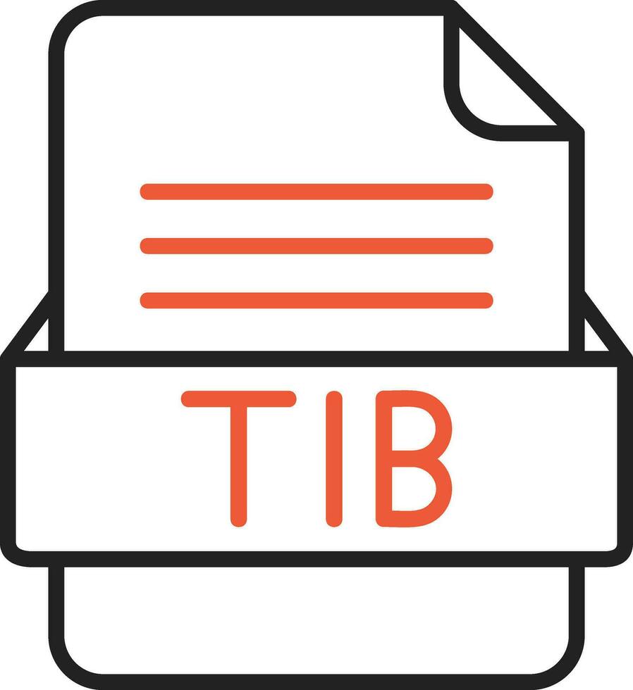 tib archivo formato vector icono