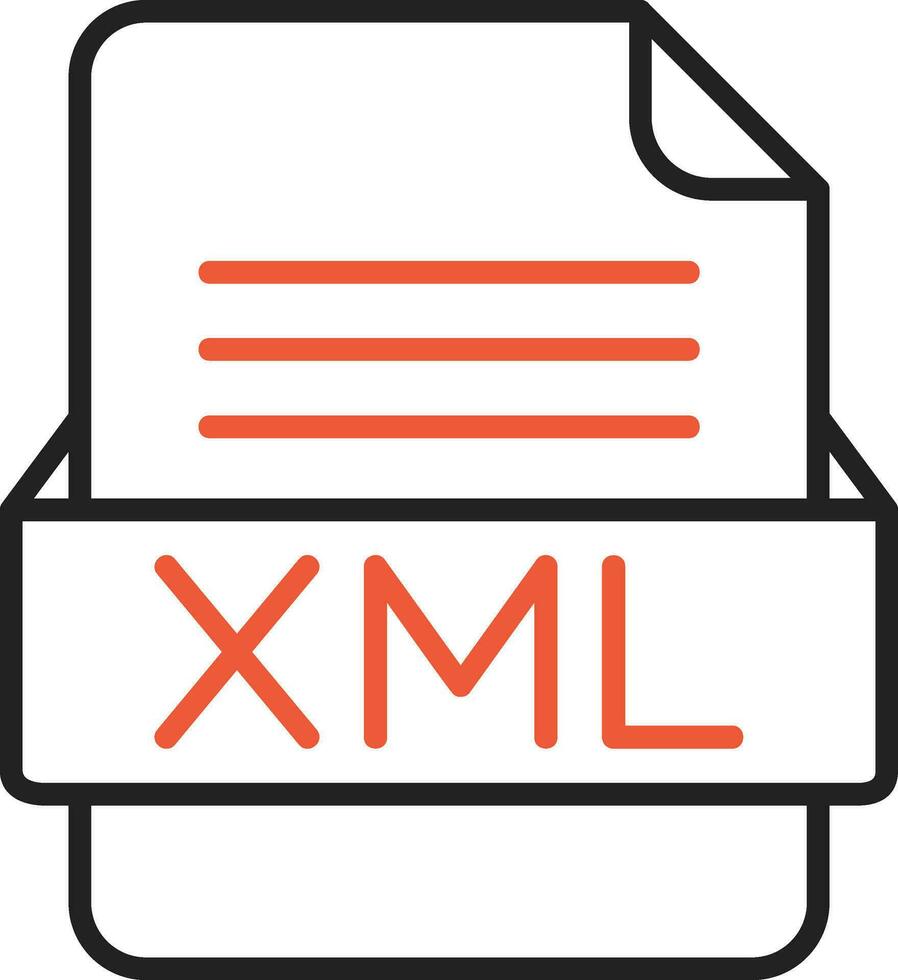 XML File Format Vector Icon