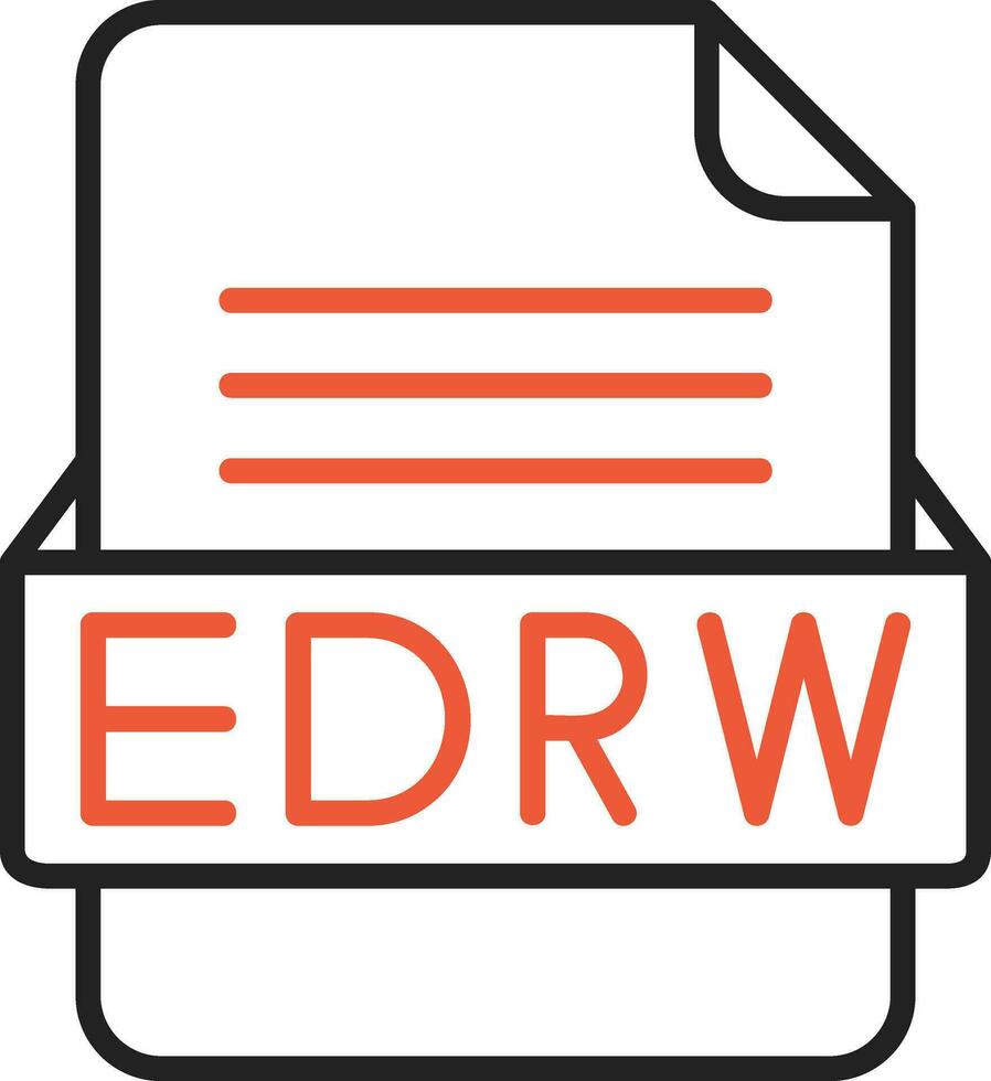 EDRW File Format Vector Icon