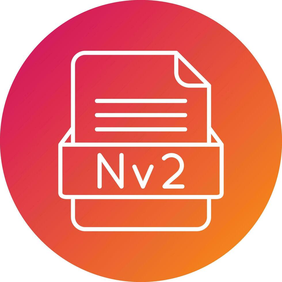 Nv2 File Format Vector Icon