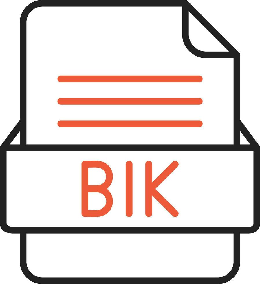 BIK File Format Vector Icon