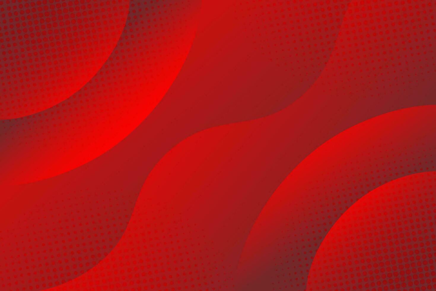 Abstract Red wave Background with halftone dots vector