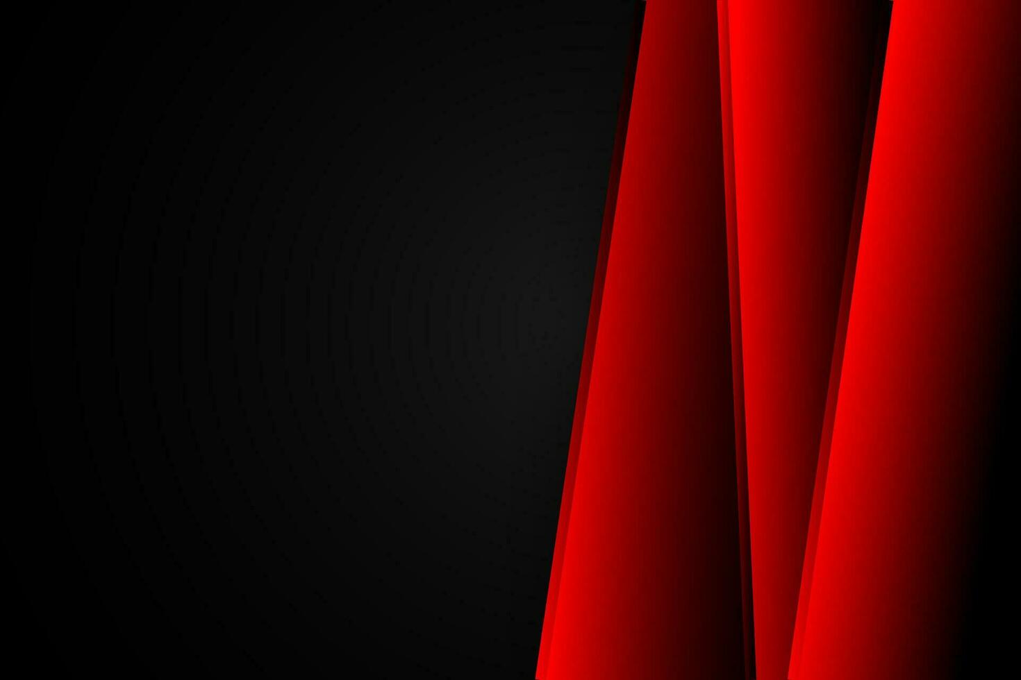 Red curve on a black background vector