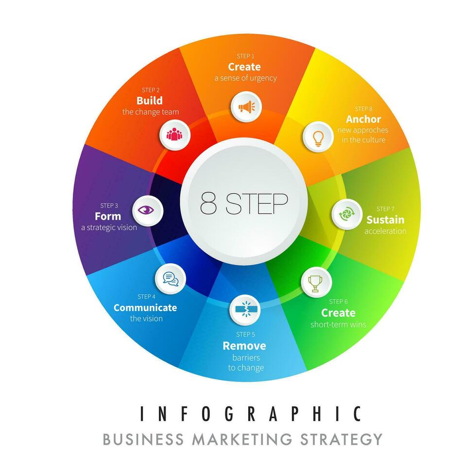 Infographic template for business 8 Steps processes modern Timeline chart with table, and presentation business can be used for Business concept vector