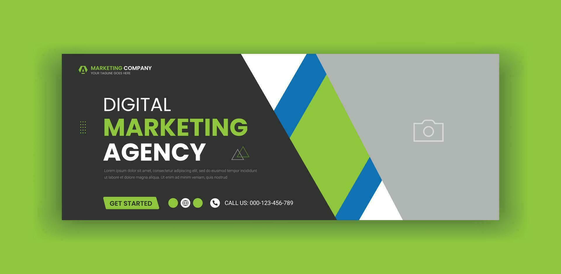 Digital Marketing Agency Social Media Cover Banner Template vector