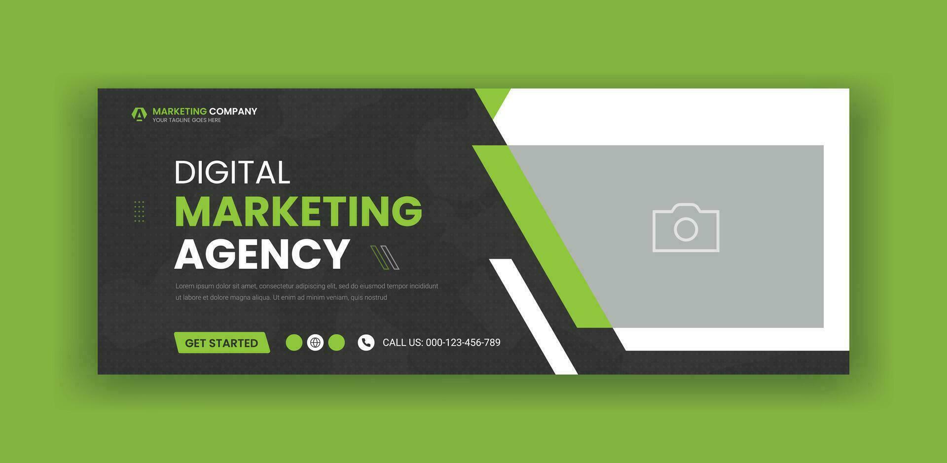 Digital Marketing Agency Social Media Cover Banner Template vector