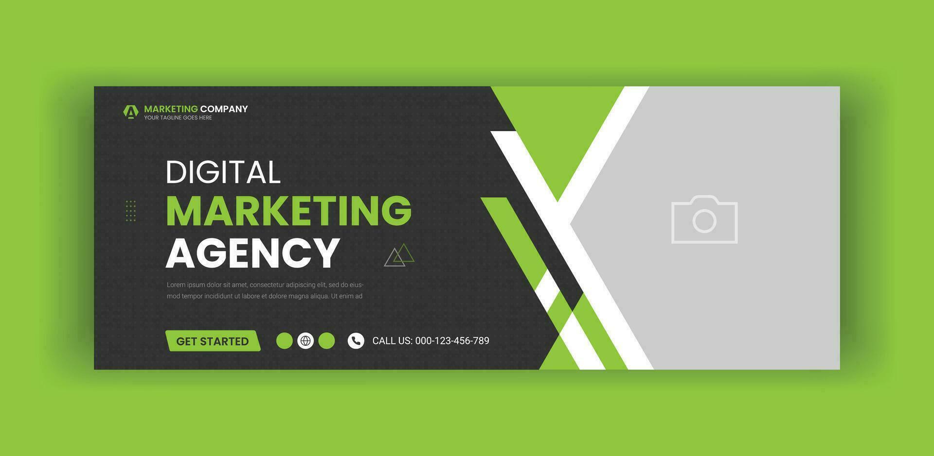 Digital Marketing Agency Social Media Cover Banner Template vector