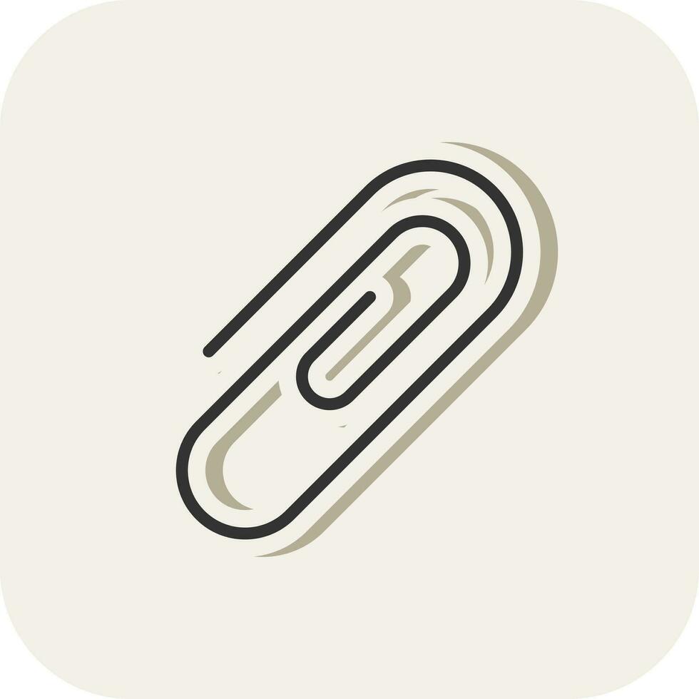 Paper Clip Vector Icon Design