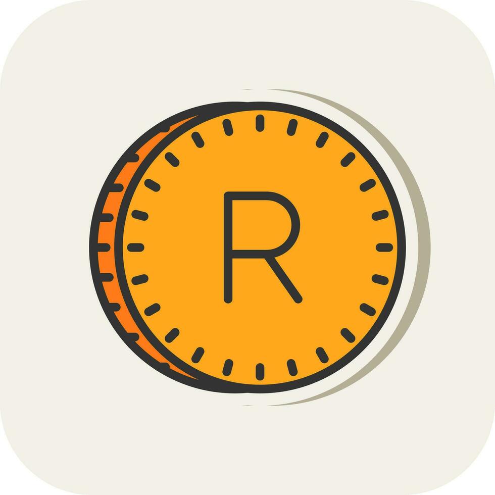 South African Rand Vector Icon Design