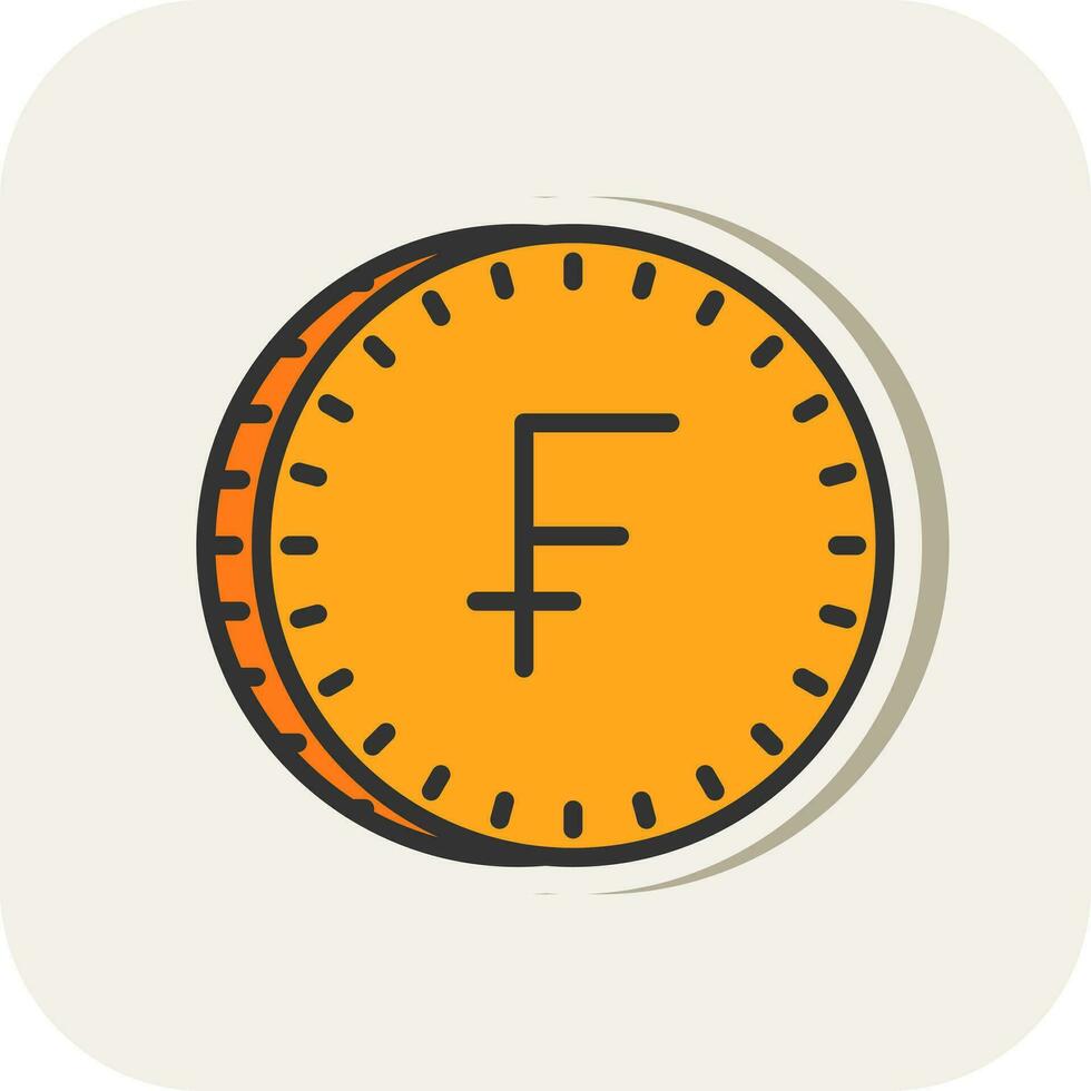 Swiss Franc Vector Icon Design