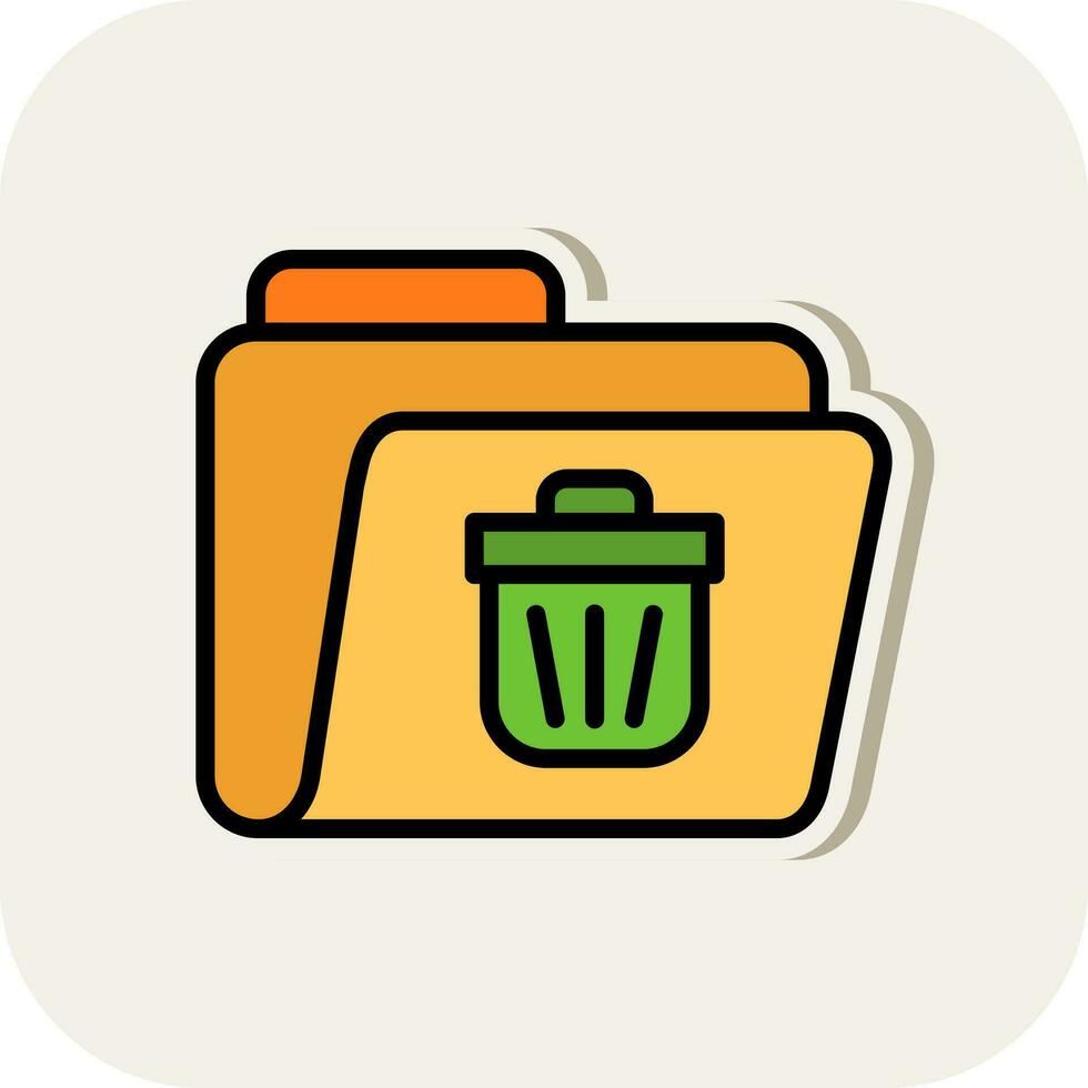 Delete Folder Vector Icon Design