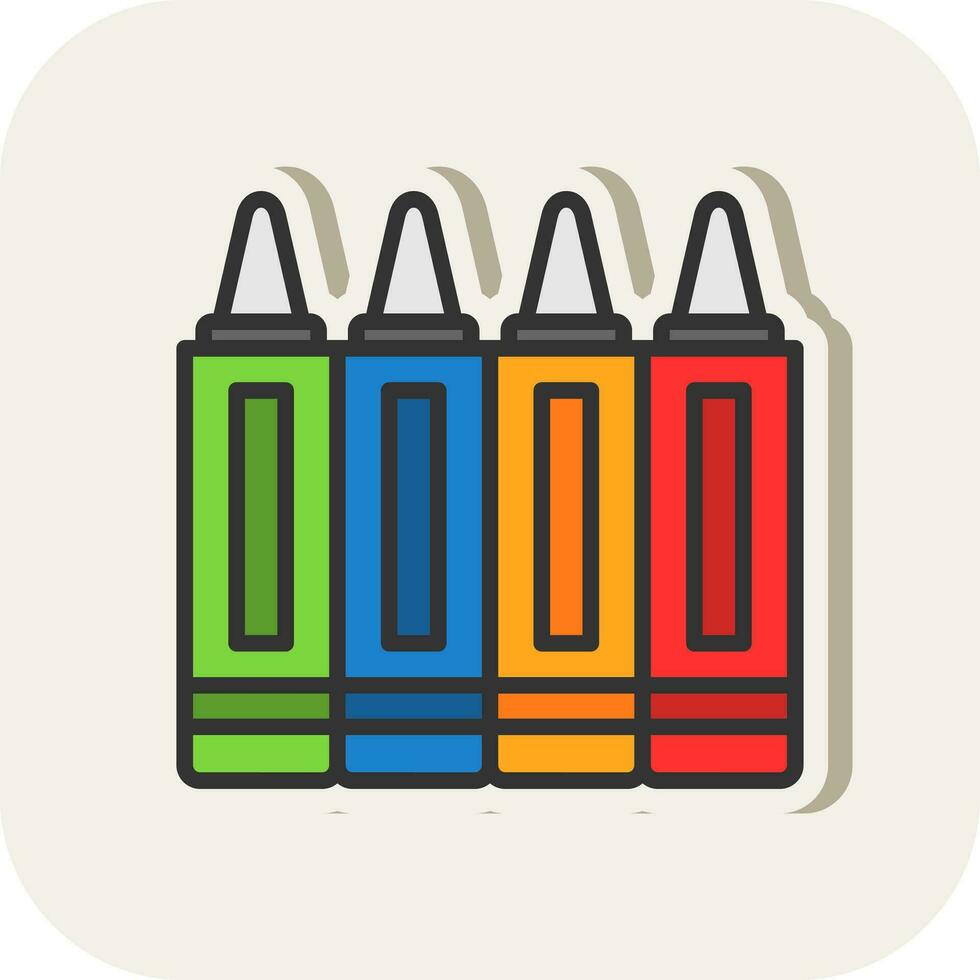 diseño de icono de vector de crayones