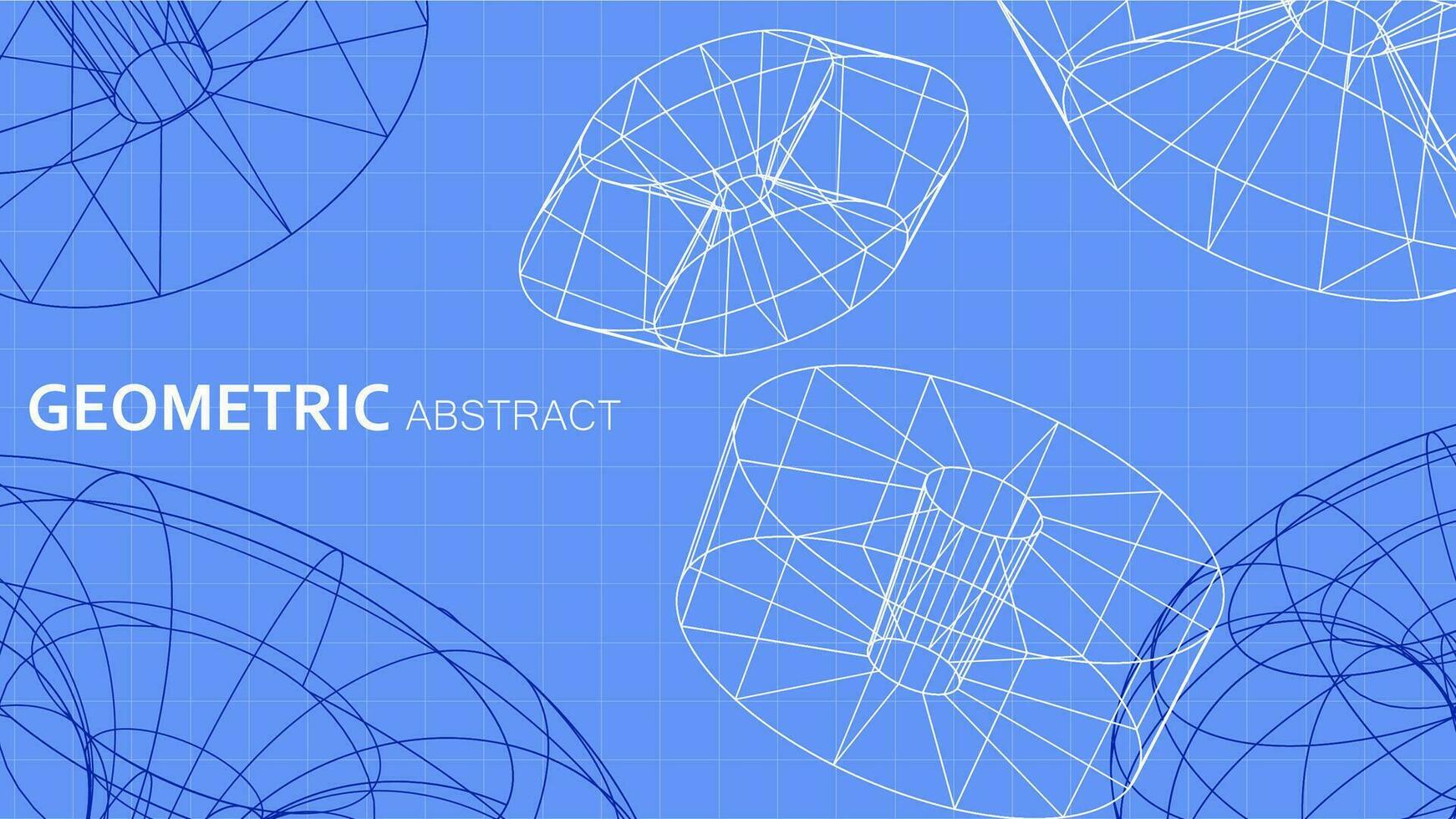 background shape geometric abstract blue line presentation design 3d wireframe effect. vector illustration graphic.