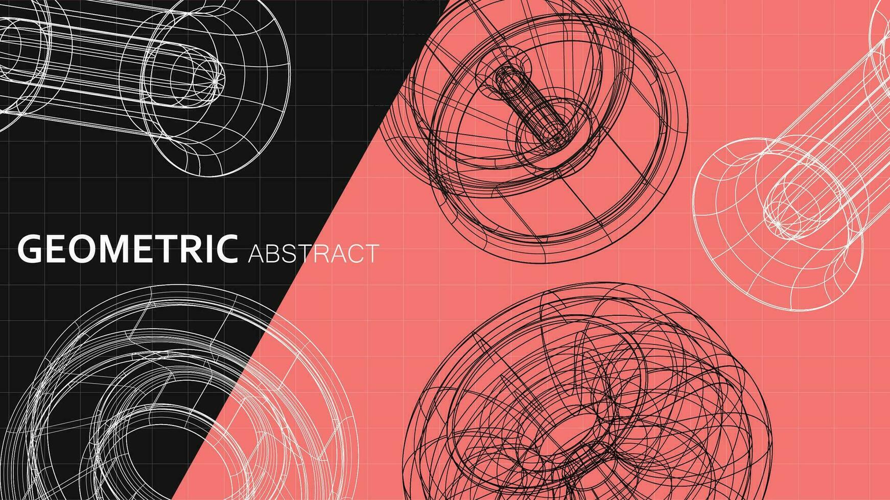 antecedentes forma geométrico resumen diseño 3d estructura metálica efecto. vector ilustración gráfico.