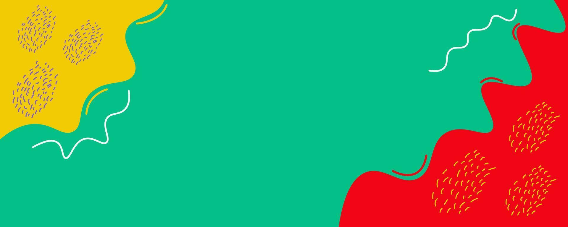 Abstract background with colorful wave and dots. Banner background vector