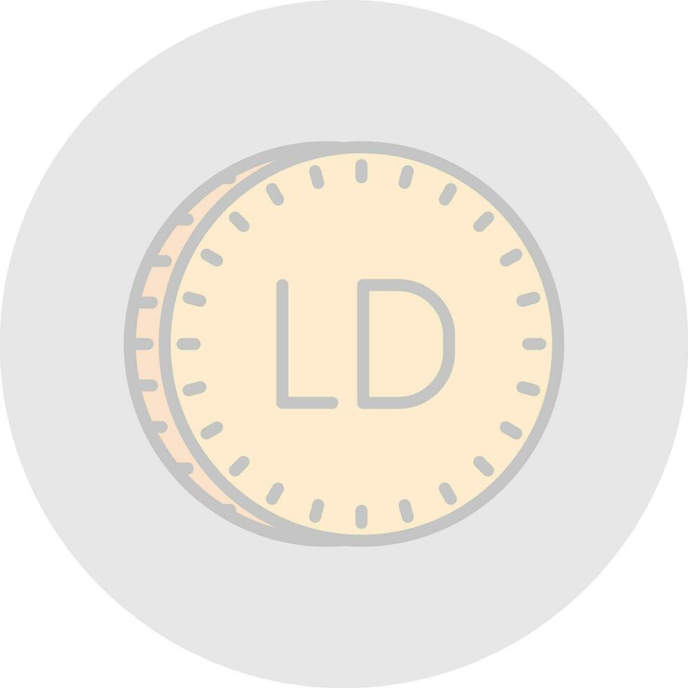 libio dinar vector icono diseño