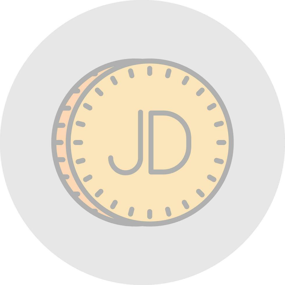 jordania dinar vector icono diseño