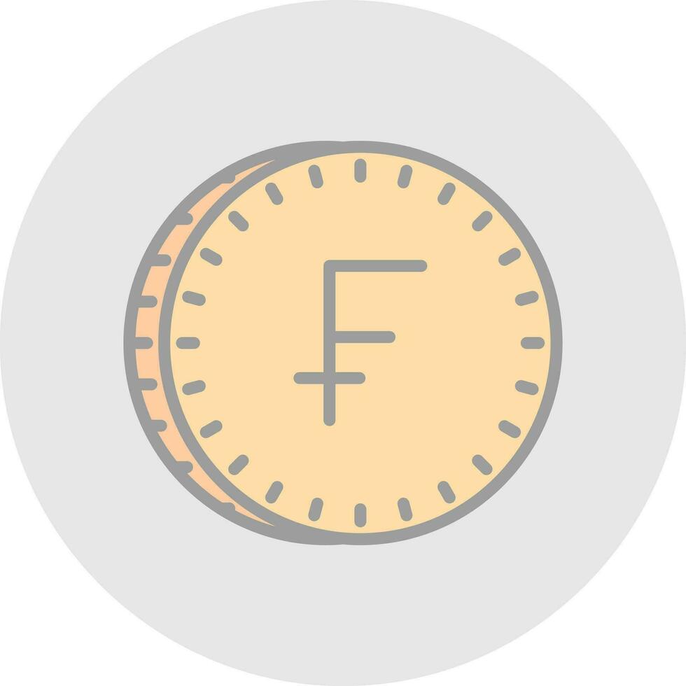 Swiss Franc Vector Icon Design