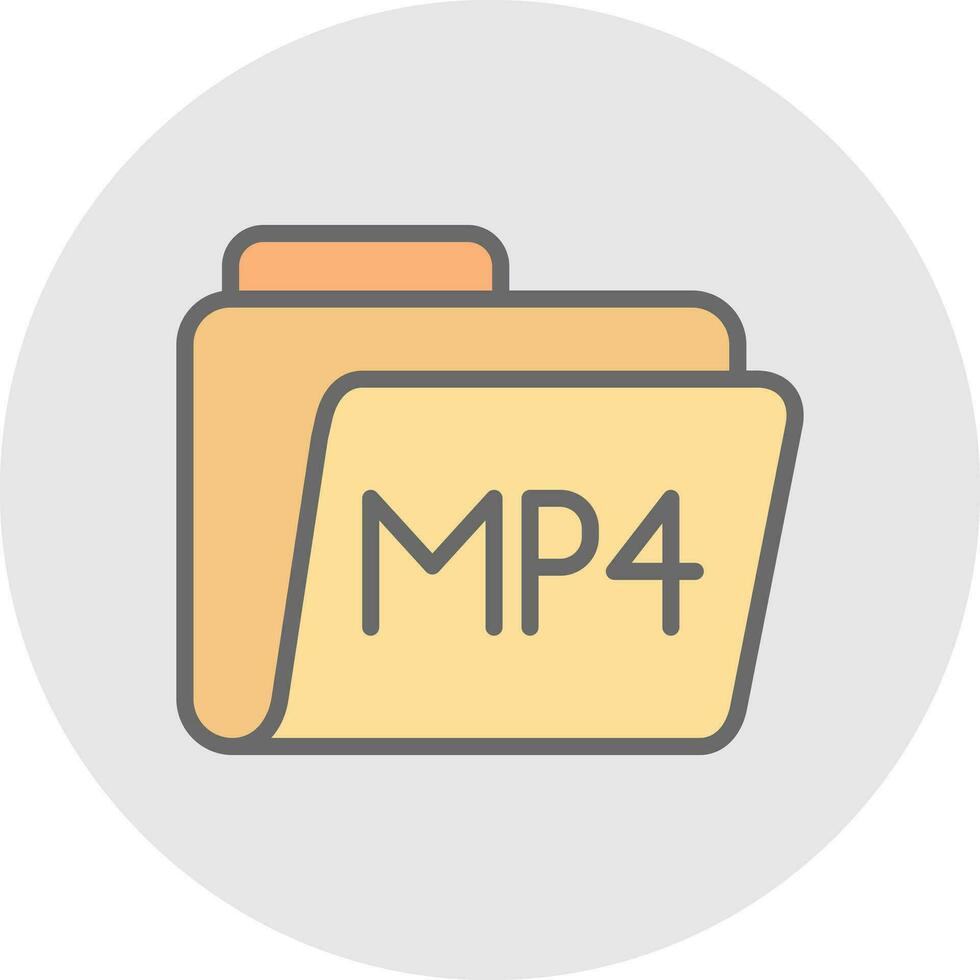 mp4 vector icono diseño