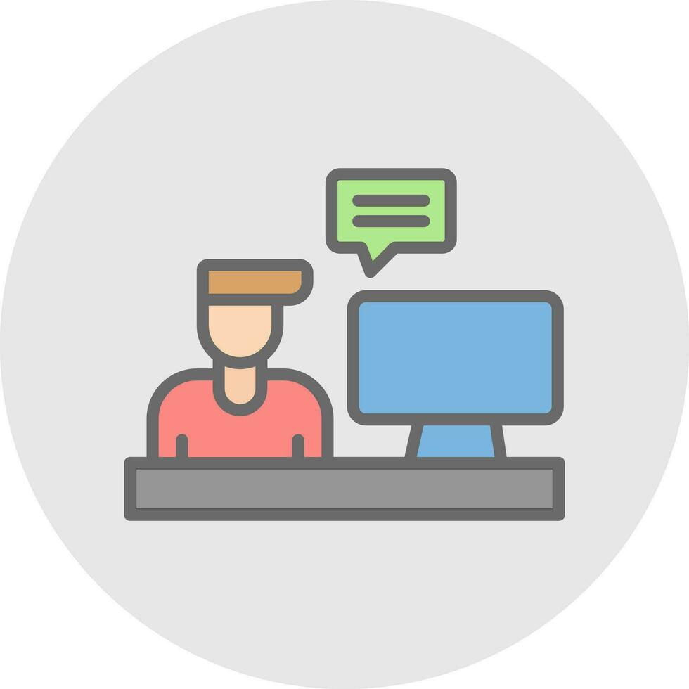 Blogger Vector Icon Design