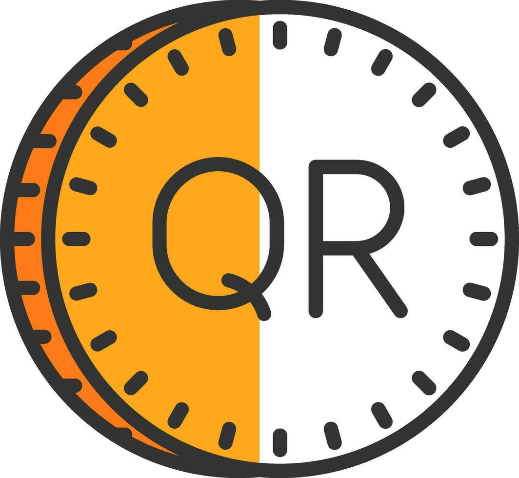 Qatari riyal Vector Icon Design