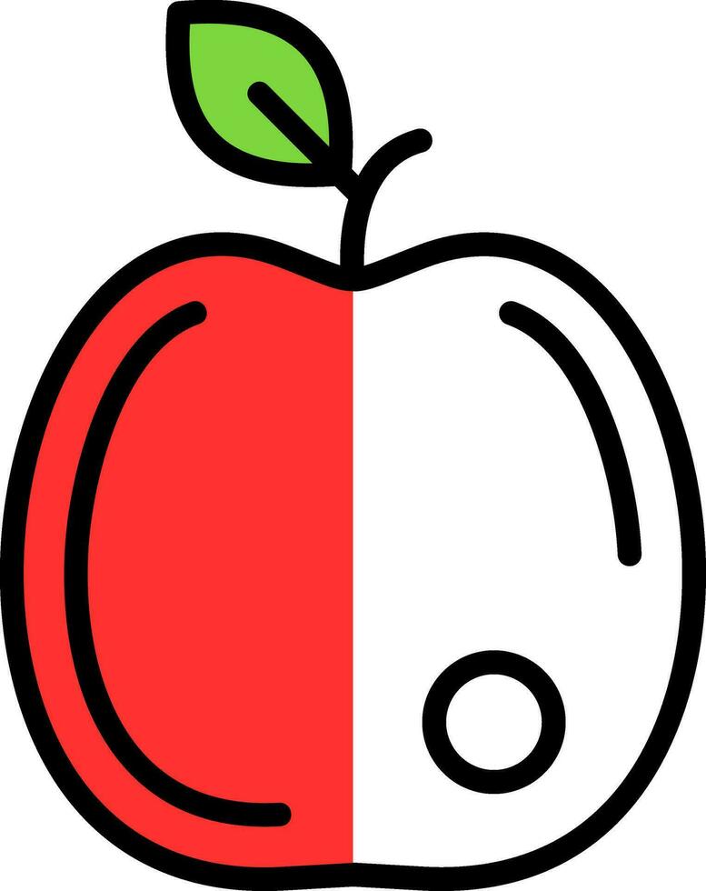 diseño de icono de vector de manzana