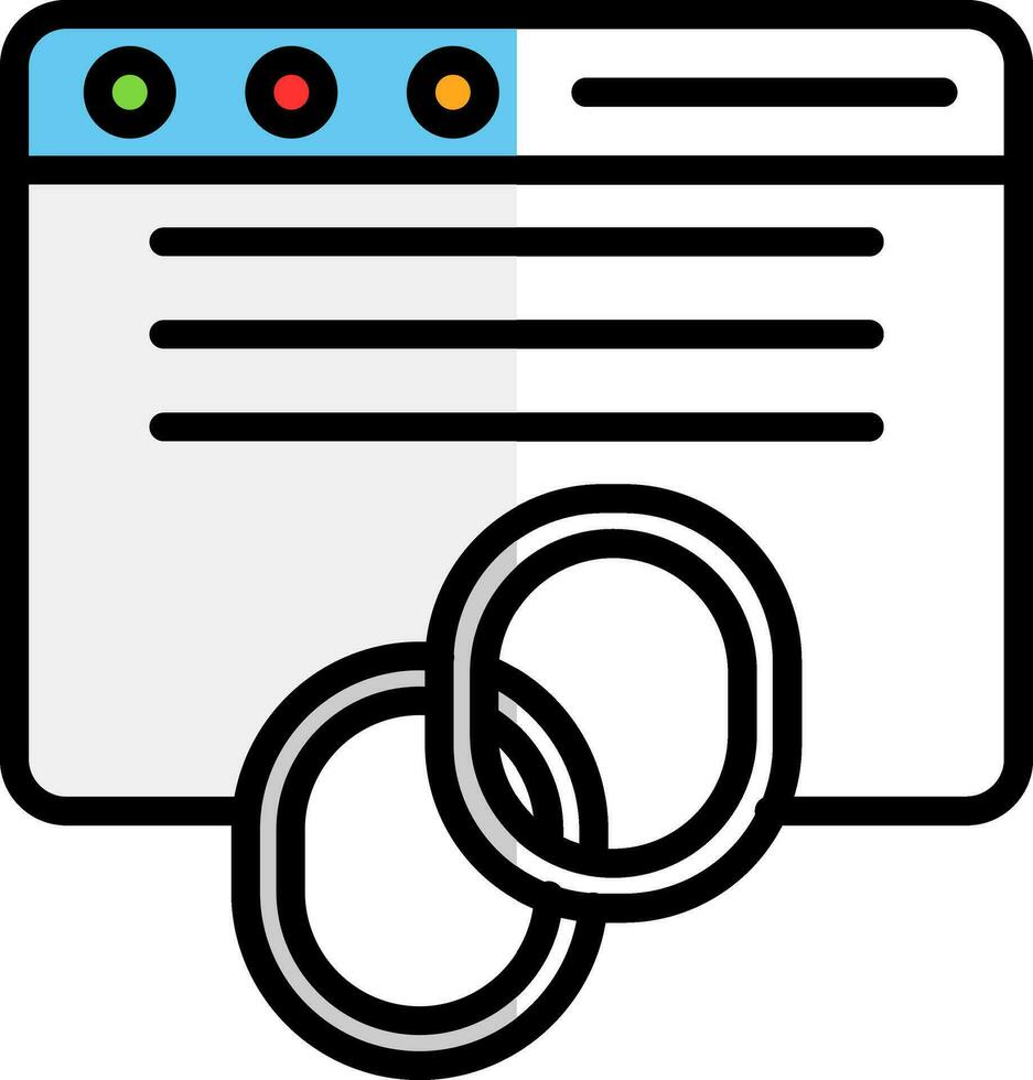 Backlinks Vector Icon Design