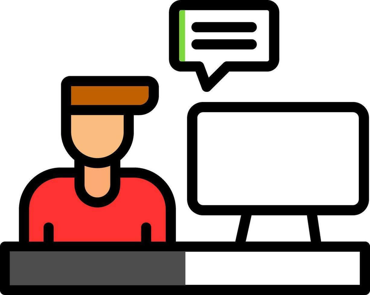 Blogger Vector Icon Design