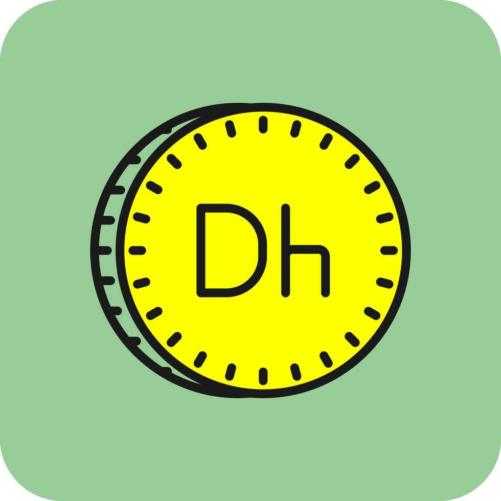 marroquí dirham vector icono diseño