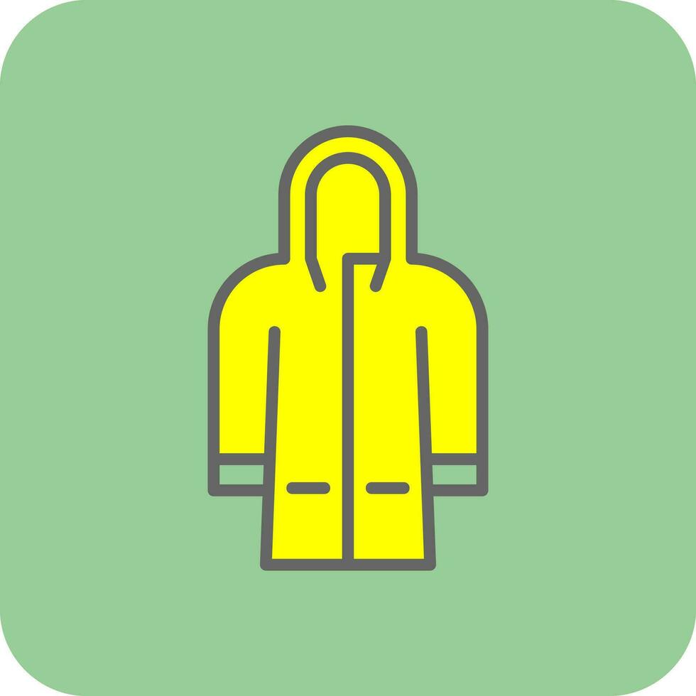 Raincoat Vector Icon Design