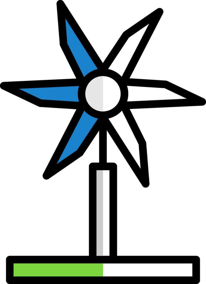 Wind Turbine Vector Icon Design