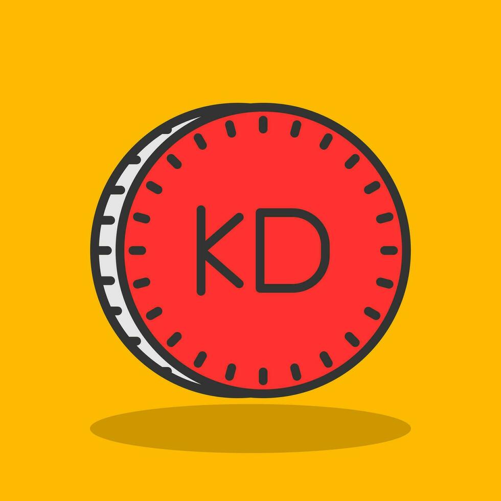 Kuwaiti dinar Vector Icon Design