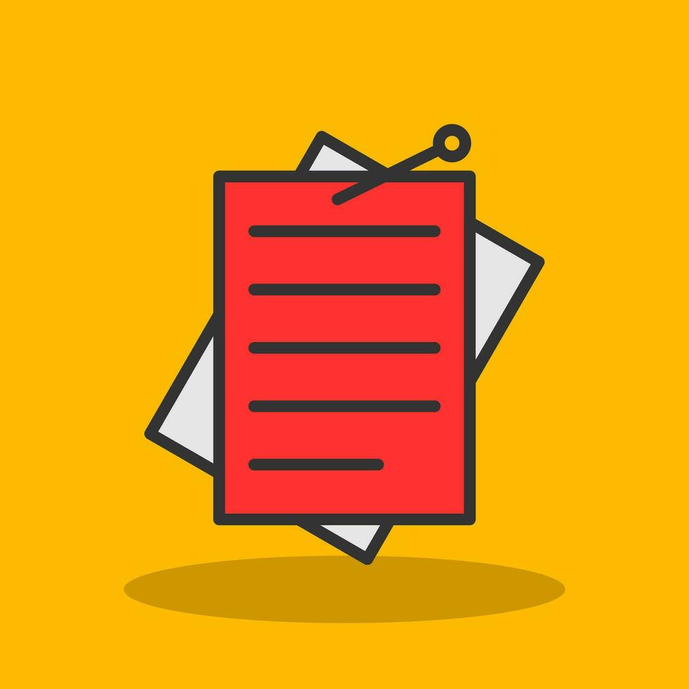 Sticky Notes Vector Icon Design