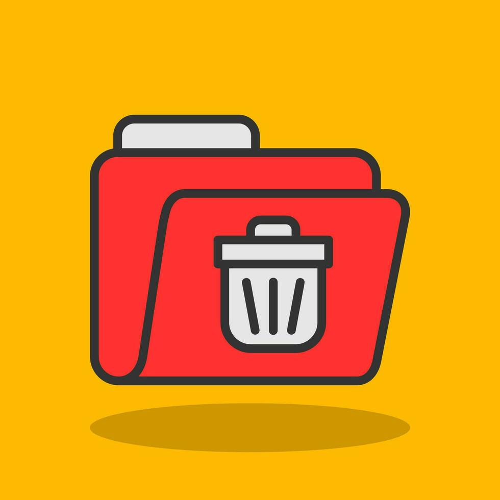 Delete Folder Vector Icon Design